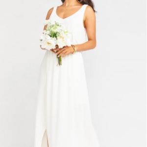 SMYM Kendall Maxi Dress- Wedding Cake Chiffon